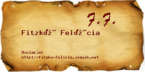 Fitzkó Felícia névjegykártya